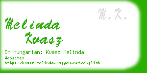 melinda kvasz business card